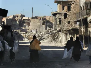 Nine out of 13 of Mosul's hospitals remain significantly damaged after one year of ISIS defeat. (AFP/ File Photo)