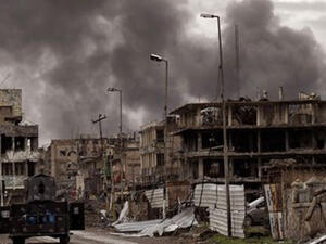 A street in West Mosul during the government-led offensive to retake Iraq's second largest city from Daesh "Islamic State" on March 16, 2017. (AFP/ Aris Messinis)