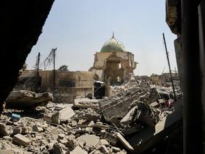 UAE plans to start new project to remake the Nuri Mosque and the Al-Hadba Minaret, which translated meant the “hunchback” because it leaned to one side. (AFP/ File Photo)
