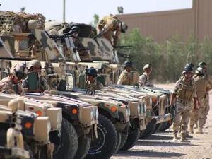 A convoy of Iraqi soldiers in training. (AFP/File)