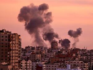 Smoke billowing in Gaza City after Israel's military targeted Hamas posts in Gaza. (AFP/ File)