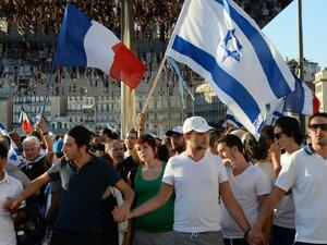 A pro-Israel rally in France in 2014. (AFP/Boris Horvat)