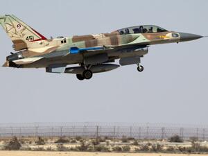 A file photo shows an Israeli F-16 moments after take-off. (AFP/File)