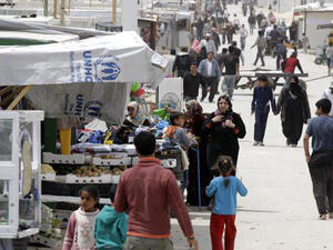 Champs-Elysées, the main commercial hub of Zaatari refugee camp, Jordan. (UNHCR)