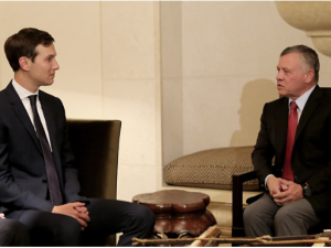 Jordanian King Abdullah II meets with White House senior adviser Jared Kushner in Amman (AFP)