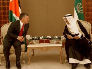 Jordanian King Abdullah II meeting with HH the Emir Sheikh Sabah Al-Ahmad Al-Jaber Al-Sabah of Kuwait. (AFP/ File photo)