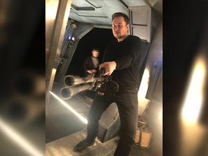 Just Elon Musk holding what looks to be a Duke Nukem Cannon (Twitter)
