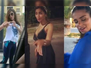Dorra Zarrouk, Dina Al Sharbini and Lara Eskandar are among the Arab celebrities who took part in the Kiki challenge (Source: dorrazarouk - dinaalsharbiny - laraeskandar - Instagram)