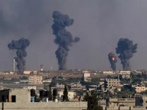 A ball of fire is seen following an Israel air strike on Gaza. (AFP/ File)