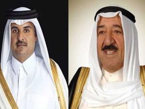 أمير قطر يتسلم رسالة من أمير الكويت