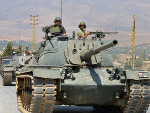 Lebanese soldiers role into the border town of Arsal. (AFP/File)