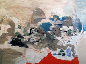 An untitled work from painting category winner Serge Manougian's winning series. (Boghossian Foundation.)
