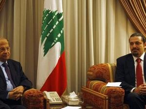 Prime Minister-designate Saad Hariri (R) and President Michel Aoun (L). (AFP/ File Photo)