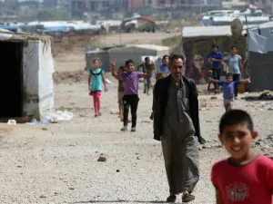 Syrian refugees in a Lebanese camp (file photo)