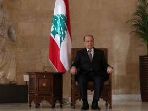 Lebanon’s President Michel Aoun warns against the negative consequences of the U.S. withdrawal from the Iran nuclear deal. (AFP/ File)