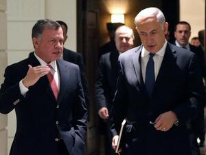 The latest public meeting held between Jordan's King Abdullah II and Israel's PM Benjamin Netanyahu in 2014. (File Photo/ AFP)