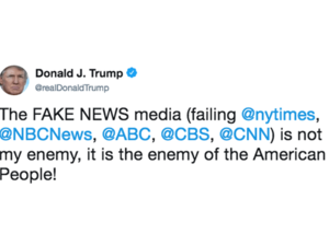 Trump tweeted earlier in February 2018.