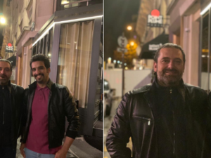 Footage shared on social media for Lebanon PM Saad Hariri while in Paris with a friend. (Socialmedia)
