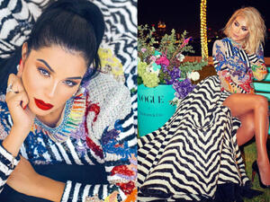 Could it be that Maya borrowed the dress from her 'friend' Miss United States 2010 Rima Faqih? (Source: Instagram)