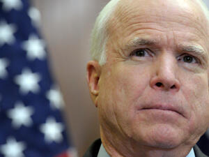 Arizona state Senator John McCain has urged for more US military action in Syria during the conflict's long life span, and arrived in Saudi Arabia this week to discuss the US's upcoming train and equip program for moderate Syrian rebels. (AFP/File) 