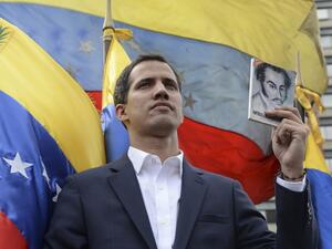 Venezuela's National Assembly head Juan Guaido declares himself the country's "acting president" during a mass opposition rally against leader Nicolas Maduro. (AFP/ File)