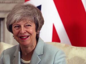 Britain's Prime Minister Theresa May reacts during her meeting with Malta's Prime Minister Joseph Muscat inside 10 Downing Street in central London, on February 11, 2019. (AFP / File Photo)