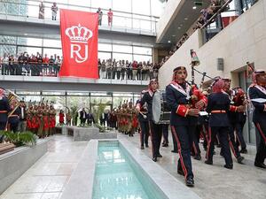 The army band performs in celebration of Royal Jordanian’s 55th anniversary (Photo courtesy of Royal Jordanian)

