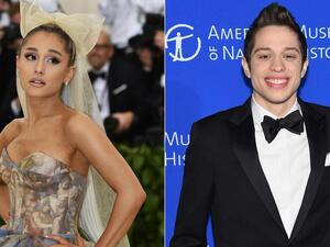 Ariana Grande and Pete Davidson.(AFP/File)