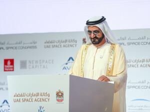 This satellite will be called “813”, which is the date that the House of Wisdom in Baghdad reached prosperity during the reign of Al-Ma'mun. (Twitter/ @DXBMediaOffice)