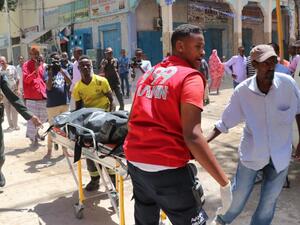 car bombing against a shopping mall in the Somali capital kills 10. (Twitter)
