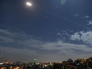 Syrian air defence batteries respond to what the Syrian state media said were Israeli missiles targeting Damascus on Jan. 21, 2019. (AFP/File)