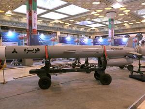 The Hoveizeh cruise missile on display in Tehran on Saturday. (AFP/ File)