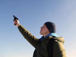 A Lebanese NGO launch of an annual competition for creative work calling attention to the cause of stray bullets. (Shutterstock)