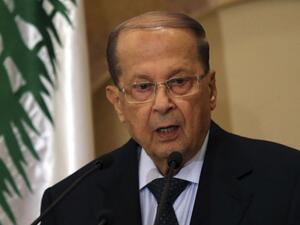 President Michel Aoun calls for implementing a system of accountability and fighting corruption as essential to the Lebanese democratic formula (AFP/File Photo)