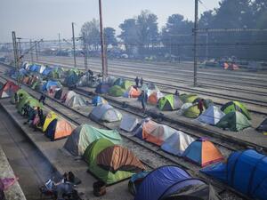 Thousands of refugees from multiple countries are temporarily living in Greece. (Bulent Kilic)