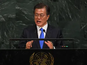 Moon Jae-in, President of South Korea during session of the General Assembly at the United Nations (AFP/File Photo)