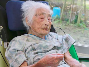 117-year-old Nabi Tajima (AFP/File Photo)	