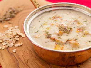 شوربة الشوفان مع المشروم

