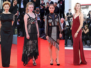 أزياء النجمات على السجادة الحمراء في مهرجان البندقية السينمائي 2017

