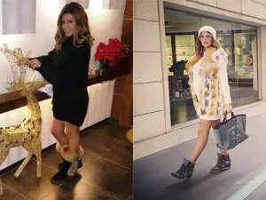 تتمتع أمل بوشوشة بأناقة ملفتة للغاية في شهور حملها