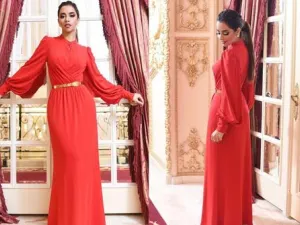 لوك رائع لبلقيس فتحي من تصميم العالمي أليكسندر مكوين