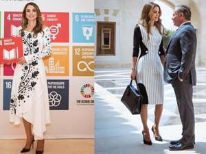 تألقي في شم النسيم بمجموعة باللون الأبيض والأسود من أزياء الملكة رانيا 