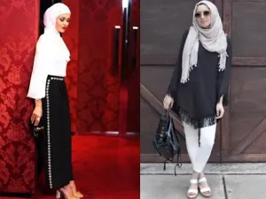 يمكنك أن تستلهمي إطلالتك بالأبيض والأسود مع الحجاب في مقابلة العمل