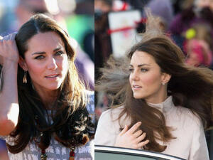 تلعب بخصلات شعرها الكثيف