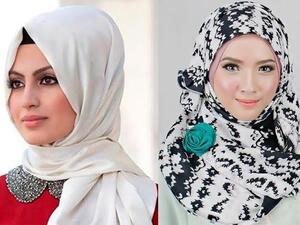 أشكال حجاب تناسب الوجة المربع