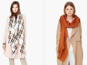 أحدث تصاميم السكارفات الشتوية من مانجو