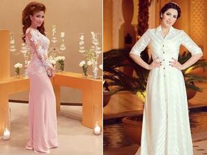 شاهدي أبرز إطلالات نسرين طافش بفساتين السهرة
