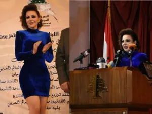 إطلالة جريئة لسوزان نجم الدين في المهرجان اللبناني للسينما والتليفزيون