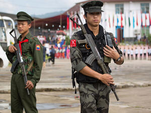 An estimated 6,700 Rohingya Muslims were killed by security forces joined by Buddhist mobs in the first month of the crackdown alone. (AFP/ File Photo)