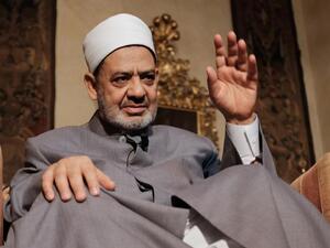 Egyptian grand Imam of al-Azhar, Sheikh Ahmed el-Tayeb gives an interview to Agence France Presse on June 9, 2015 in Florence. (AFP/Alberto Pizzoli)